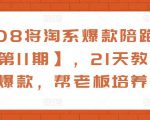 108将淘系爆款陪跑营【第11期】,21天教运营打爆款,帮老板培养运营-副业宇宙