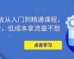 万相台投放从入门到精通课程，学会这些，低成本拿流量不愁-副业宇宙