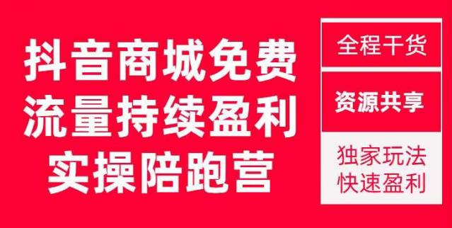 抖音商城搜索持续盈利陪跑成长营，抖音商城搜索从0-1、从1到10的全面解决方案-副业宇宙