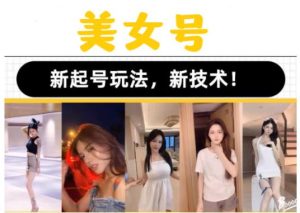 2023抖音快手短视频美女号课程制作玩法教程，美女号搬运新起号玩法，新技术（素材+教程）-副业宇宙