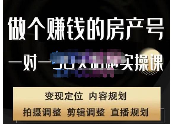 刘广标·同城房产号线上陪跑课，拍摄、剪辑、写文案、直播，做一个具有潜力价值的房产号-副业宇宙