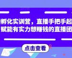 直播孵化实训营,直播手把手起号,赋能有实力想赚钱的直播团队-副业宇宙