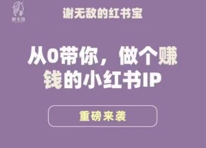 谢无敌·小红书运营大宝典，从0带你做个赚钱的小红书IP-副业宇宙