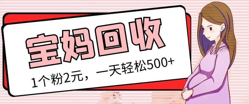 最新宝妈粉回收变现计划及胎教音乐高端变现玩法全套教程！（非老玩法）-副业宇宙