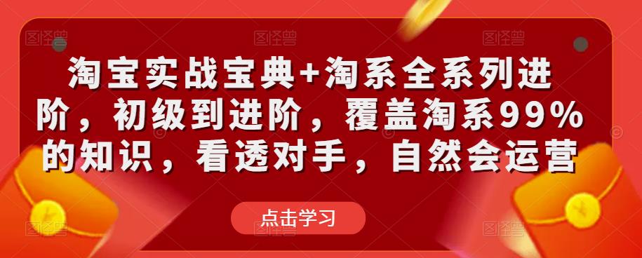 淘宝实战宝典+淘系全系列进阶，初级到进阶，覆盖淘系99%的知识，看透对手，自然会运营-副业宇宙