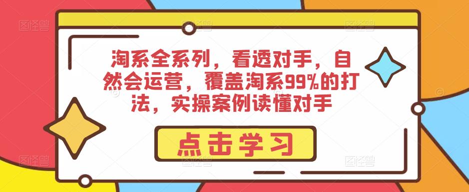 淘系全系列，看透对手，自然会运营，覆盖淘系99%的打法，实操案例读懂对手-副业宇宙
