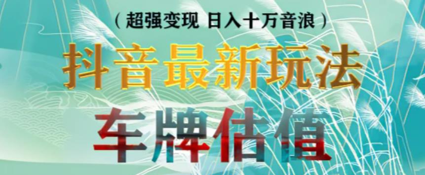 抖音最新无人直播变现直播车牌估值玩法项目，轻松日赚几百+【详细玩法教程】-副业宇宙