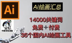 AI绘画汇总14000关键词+35个国内AI绘画工具（兔费+付费）头像壁纸不用愁-副业宇宙