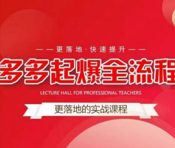 互力-多多新品打爆全流程，拼多多14天拉搜索自然流量，更落地·快速提升-副业宇宙