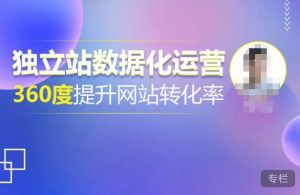 独立站数据化运营,360度提升网站转化率,亿级独立站大卖,带你用数据说话,提升转化率超过4%-副业宇宙