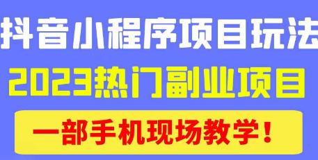 抖音小程序9.0新技巧，2023热门副业项目，动动手指轻松变现-副业宇宙