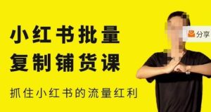 张宾·小红书批量复制铺货课，小红书0-1快速起号变现玩法，抓住小红书的流量红利（更新2023年3月）-副业宇宙