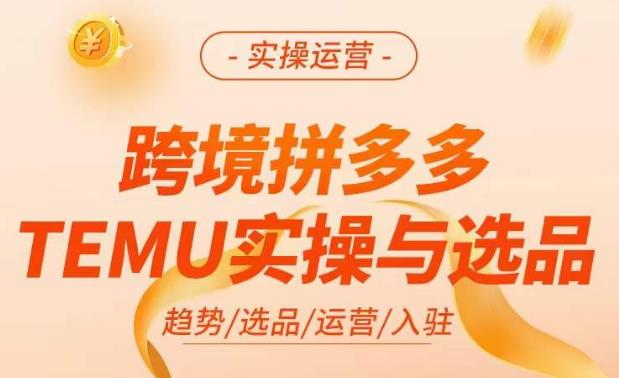 跨境拼多多TEMU实操与选品，​掌握平台运营方法技巧，选品避坑12条标准，爆款的底层思路等-副业宇宙