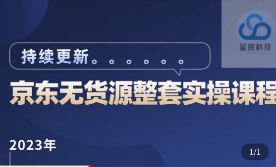 蓝七·2023京东店群整套实操视频教程，京东无货源整套操作流程大总结，减少信息差，有效做店发展-副业宇宙