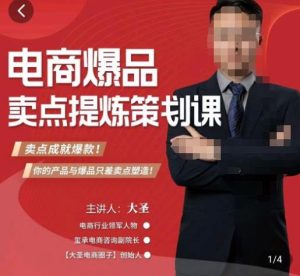 大圣·电商标品爆款卖点策划课，标品卖点成就爆款，可落地卖点提炼课-副业宇宙
