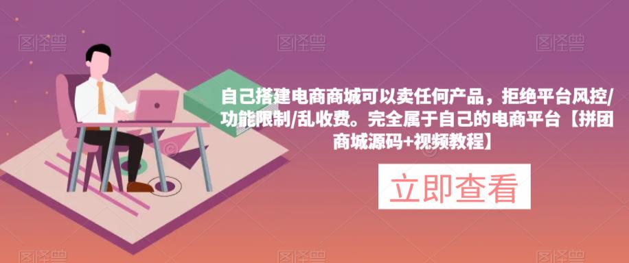 自己搭建电商商城可以卖任何产品，完全属于自己的电商平台【拼团商城源码+视频教程】-副业宇宙