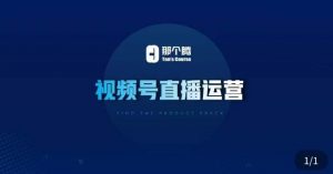 那个腾·视频号直播运营，​视频号直播推流逻辑/流量渠道解析/直播起号攻略/直播实操技巧-副业宇宙