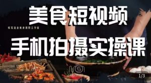 烁石·美食视频手机拍摄实操课，​美食摄影理论、手机拍摄相关设置、剪辑调色、布光原理等内容-副业宇宙