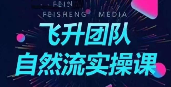 飞升团队课程自然流实操课，抖音半无人起号主播间搭建教学-副业宇宙