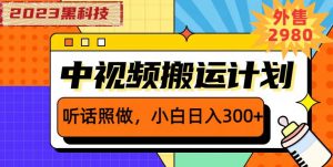 外面卖2980元2023黑科技操作中视频撸收益,听话照做小白日入300+-副业宇宙