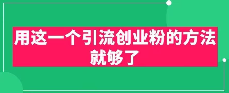 用这一个引流创业粉的方法就够了，PPT短视频引流创业粉【揭秘】-副业宇宙