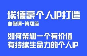 埃德蒙普通人都能起飞的个人IP策划课，如何策划一个优质个人IP-副业宇宙