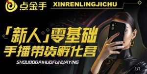 2023点金手·新人零基础手播带货孵化营：账号运营篇+主播话术篇+数据流量篇等-副业宇宙