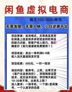 外边收费600多的闲鱼新玩法虚似电商之拼多多助力项目,单号100-300元-副业宇宙