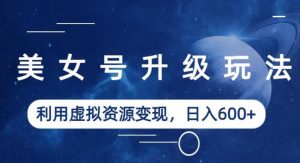 美女号升级玩法，利用虚拟资源变现，日入600+（教程+素材）【揭秘】-副业宇宙