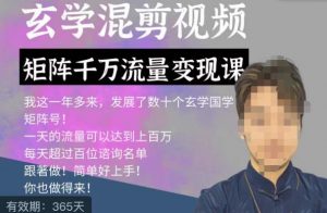 玄学国学神秘学矩阵流量变现课，带你操作如何透过强大的矩阵号流量变现-副业宇宙