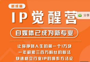 树成林·IP觉醒营，快速树立行业IP的操作方法论，让你赚到人生的第一个1万块（更新）-副业宇宙