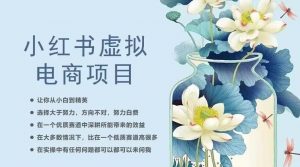 小红书虚拟电商从0到1，让你从小白到精英（20节实操课程）-副业宇宙