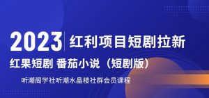 2023红利项目短剧拉新,听潮阁学社月入过万红果短剧番茄小说CPA拉新项目教程【揭秘】-副业宇宙