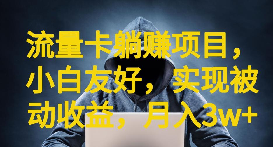 流量卡躺赚项目，小白友好，开设后台，实现被动收益，只要出卡，就能一直赚钱，利润高昂【揭秘】-副业宇宙