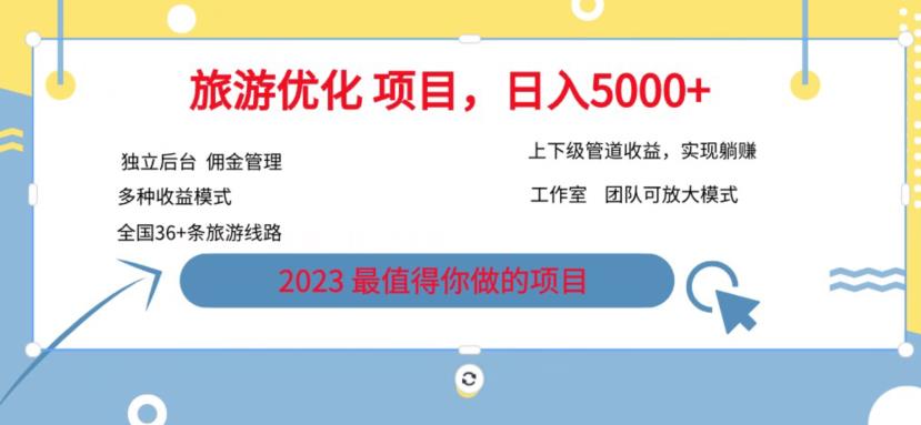 7.22旅游项目最新模式，独立后台+全国35+线路，日入5000+【揭秘】-副业宇宙