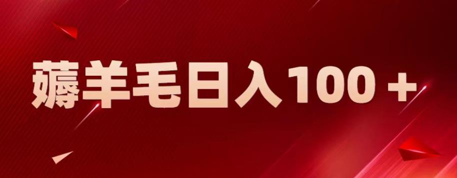新平台零撸薅羊毛，一天躺赚100＋，无脑复制粘贴【揭秘】-副业宇宙