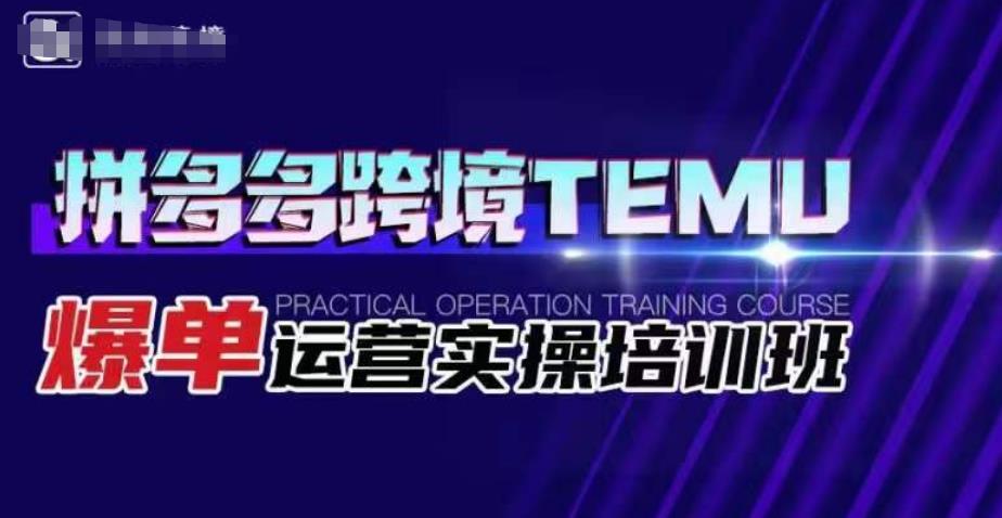 拼多多跨境TEMU爆单运营实操培训班，海外拼多多的选品、运营、爆单-副业宇宙