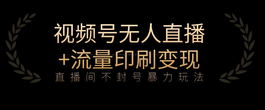 全网首发视频号不封号无人直播暴利玩法+流量印刷机变现，日入1000+【揭秘】-副业宇宙