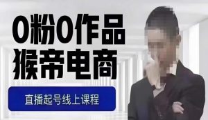 猴帝最新1600线上课,0粉起号实操教学,自然流量天花板,7-8月9节,20+小时-副业宇宙