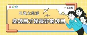 卖项目才是最好的项目一单3000+【揭秘】-副业宇宙