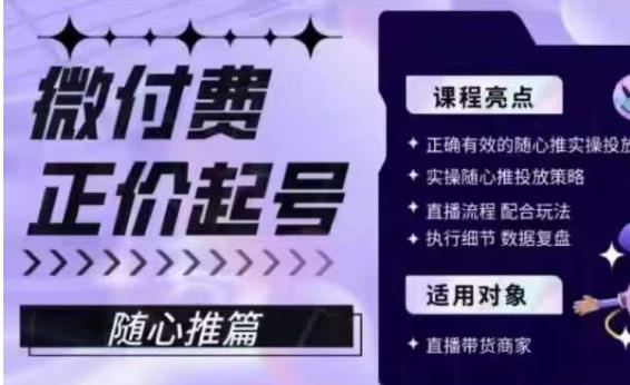 微付费正价起号（随心推篇），正确有效的随心推实操投放-副业宇宙