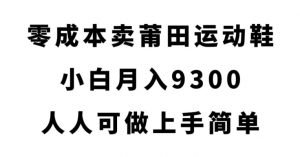 零成本卖莆田运动鞋，小白月入9300，人人可做上手简单【揭秘】-副业宇宙
