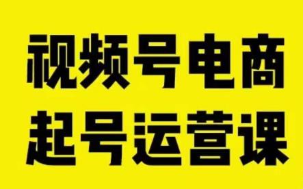 视频号电商起号运营课，教新人如何自然流起号，助力商家0-1突破-副业宇宙