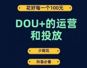 DOU+的运营和投放，花1条DOU+的钱，成为DOU+的投放高手，少走弯路不采坑-副业宇宙