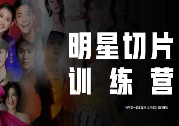 王子·明星切片线上训练营（2023），和明星一起拿红利，让明星为我们赚钱-副业宇宙