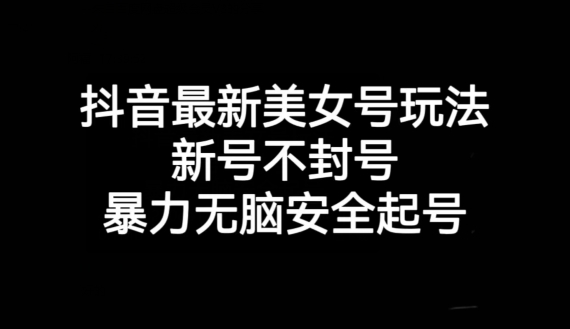 抖音最新美女号玩法，新号不封号，暴力无脑安全起号【揭秘】-副业宇宙