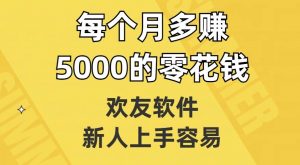 欢友软件,新人上手容易,每个月多赚5000的零花钱【揭秘】-副业宇宙