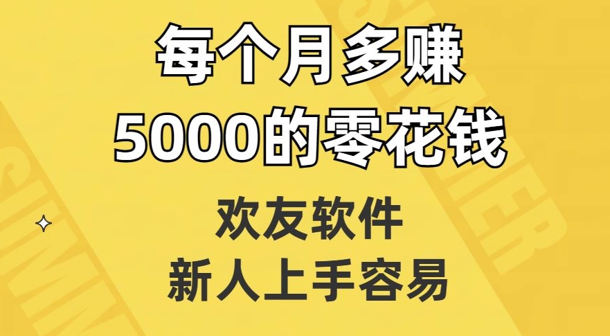 欢友软件，新人上手容易，每个月多赚5000的零花钱【揭秘】-副业宇宙
