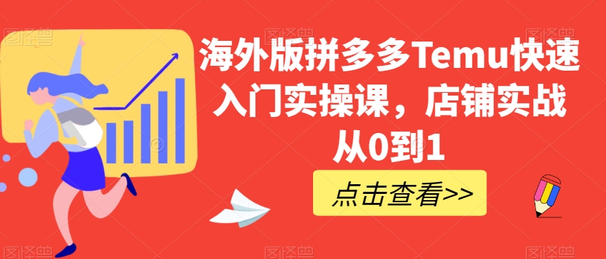 海外版拼多多Temu快速入门实操课，店铺实战从0到1-副业宇宙