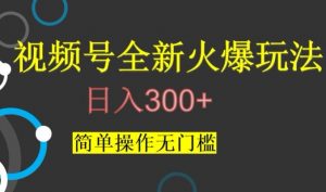视频号最新爆火玩法,日入300+,简单操作无门槛【揭秘】-副业宇宙